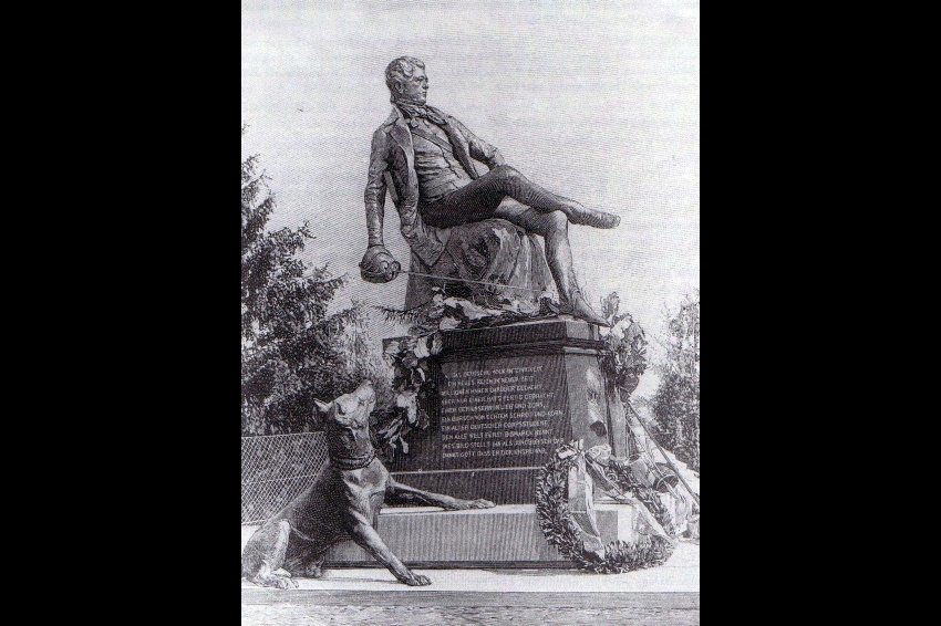 Памятник молодому Бисмарку в Рудельзбурзи. 1896 г. / репродукция/Родина