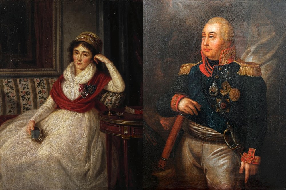 Супруги Кутузовы - статс-дама Екатерина Ильинична и фельдмаршал Михаил Илларионович - покровительствовали поэтессе.