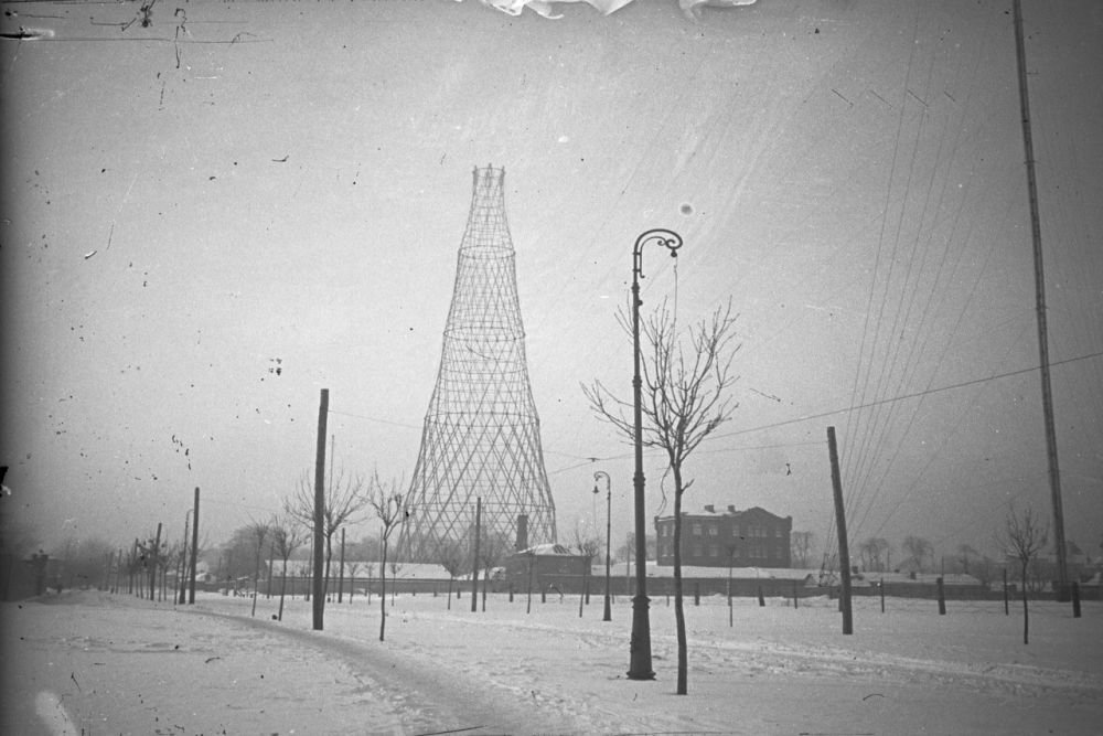 Башня на Шаболовке во время строительства. 1920-е годы. / Владимир Шухов