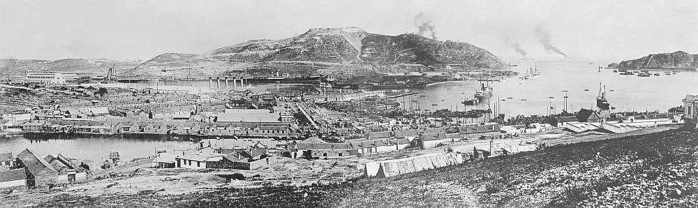 Панорама Порт-Артура с горы Перепёлки. Лето 1904 года.