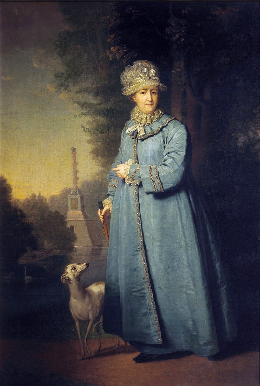 В. Боровиковский. Екатерина II на прогулке в Царскосельском парке. 1794 год.