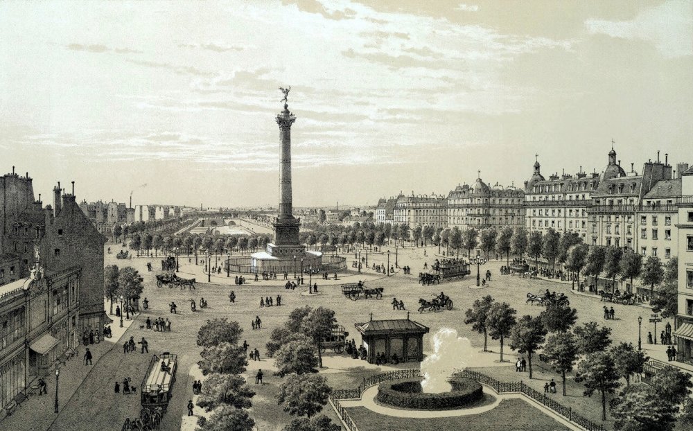 Площадь Бастилии в Париже.