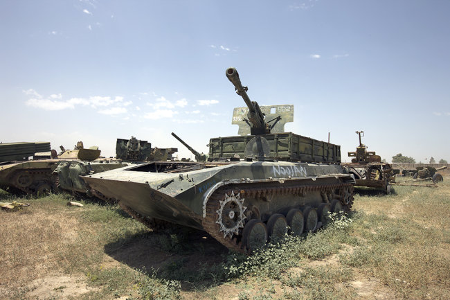 "Сталинскую трещотку" ЗиС-3 установили на БМП-1 в Афганистане